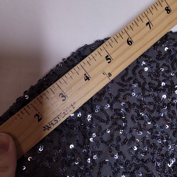 Express Sequin Sweater Large Gray Shrug Mini Cropped NWT - Picture 8 of 11